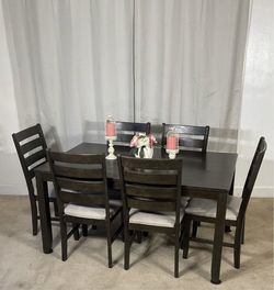 Mesa Comedor Rustico Moderno Y 6 Sillas
