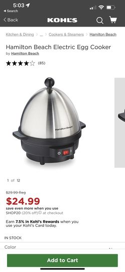 Hamilton beach egg cooker