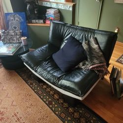 Leather Love Seat And Chair 