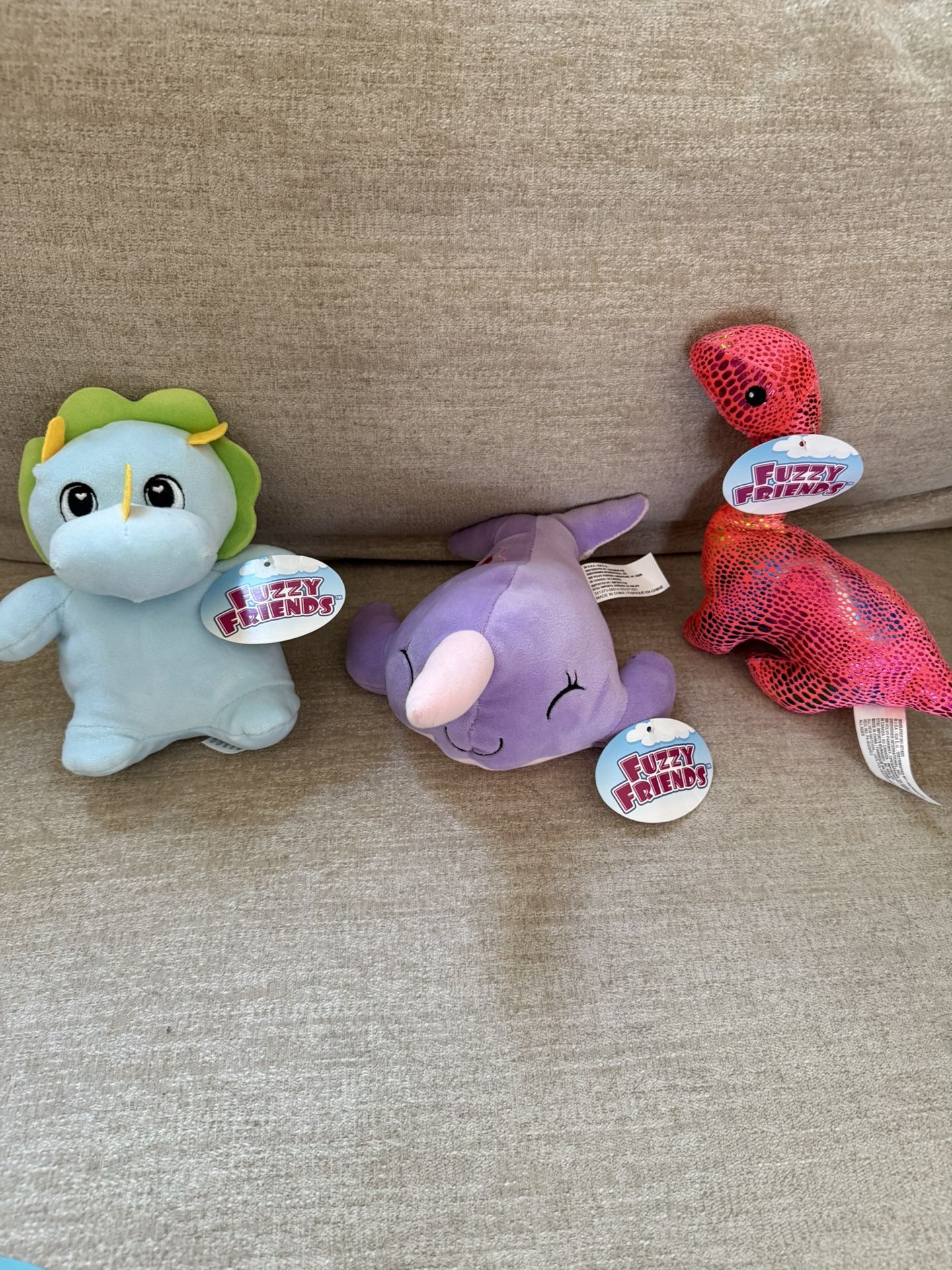 Fuzzy Friends Plush Stuffed Animal Set