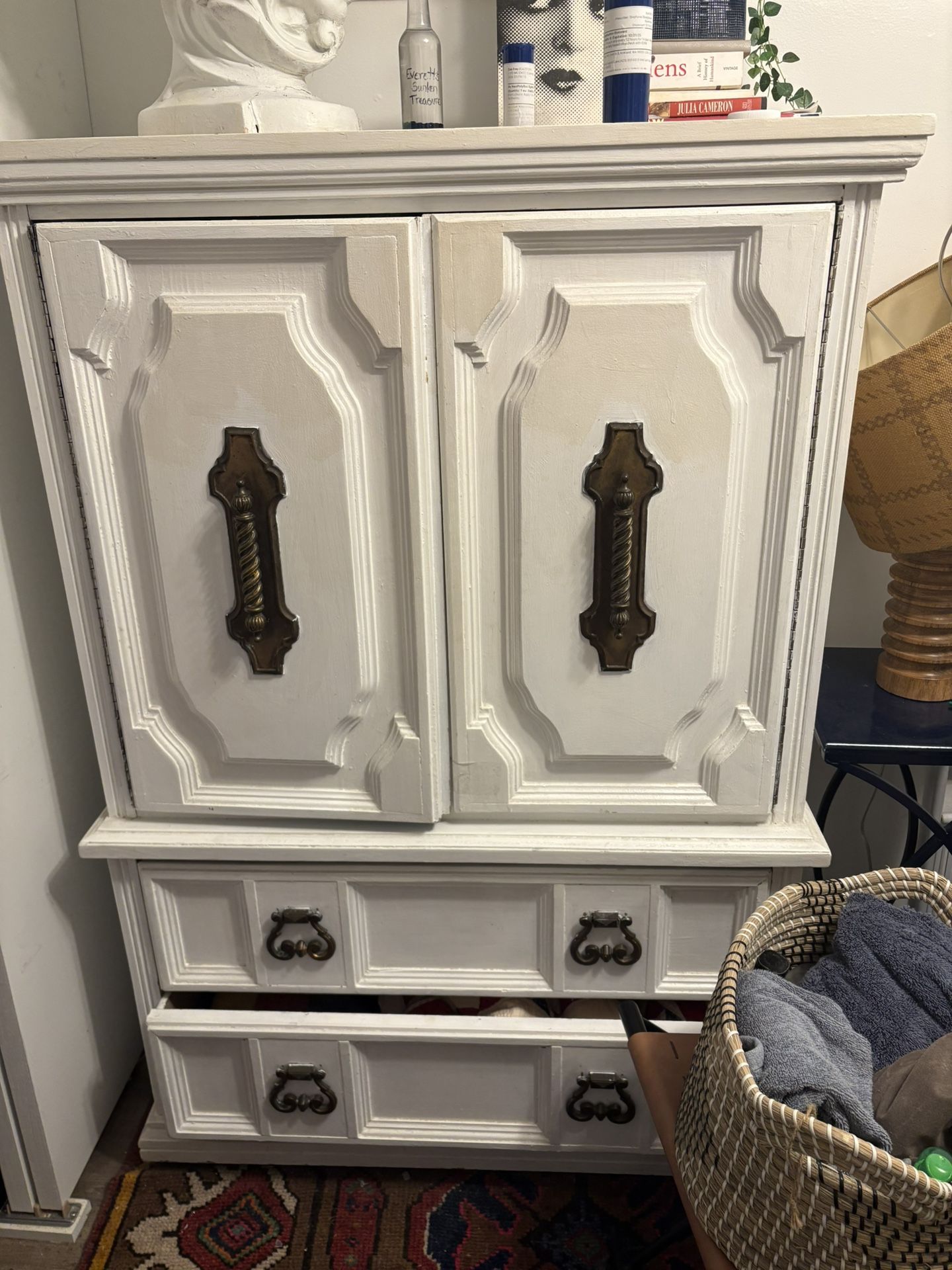 Southern Antique Armoire With Brass Handles- Pick Up In Next 2 Days