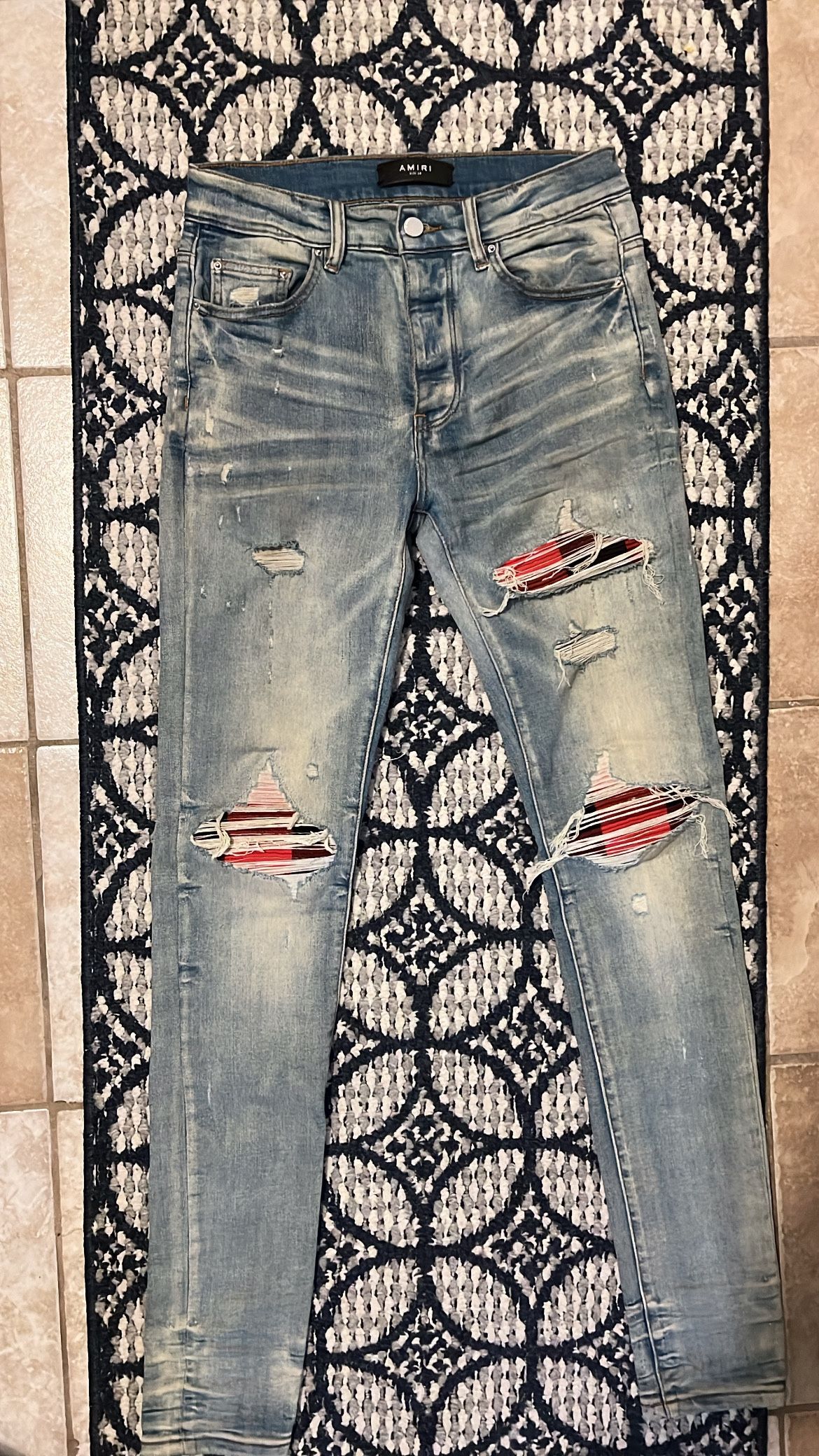 Red Amiri jeans