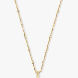 Kendra Scott Letter L Pendant Necklace for Women, Fashion Jewelry, 14k Gold-Plated Brass
