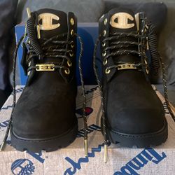 Timberland Premium 6 IN Shearling Boot  Black Nubuck
