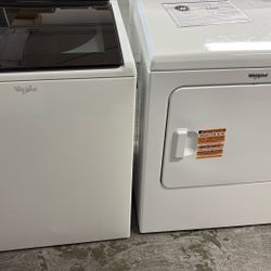 Whirlpool Topload Washer Electric Dryer Set