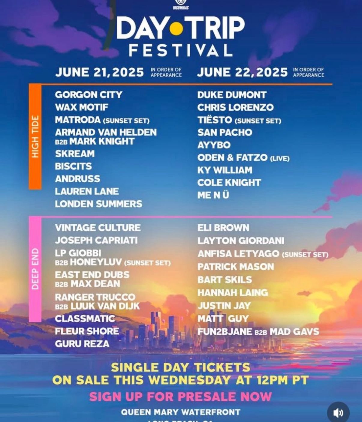2 VIP Sunday Tickets