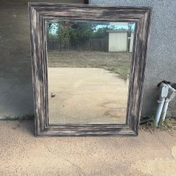 Vintage Wood Mirror 
