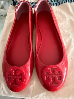 Tory Burch Red Patent Ballet Flats