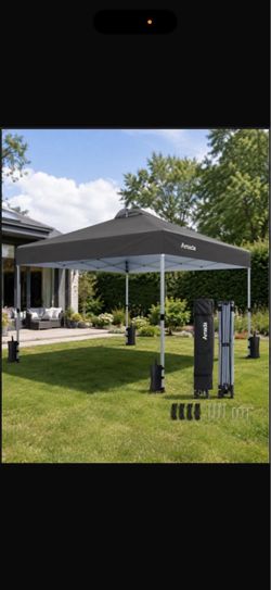 AMADA Heavy-Duty Pop Up Canopy Tent with Carry Bag & Accessories – Outdoor Shade Shelter