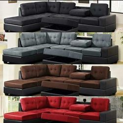 Brand New Sectional And Ottoman 