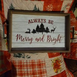 Christmas Decoration Tray Sign
