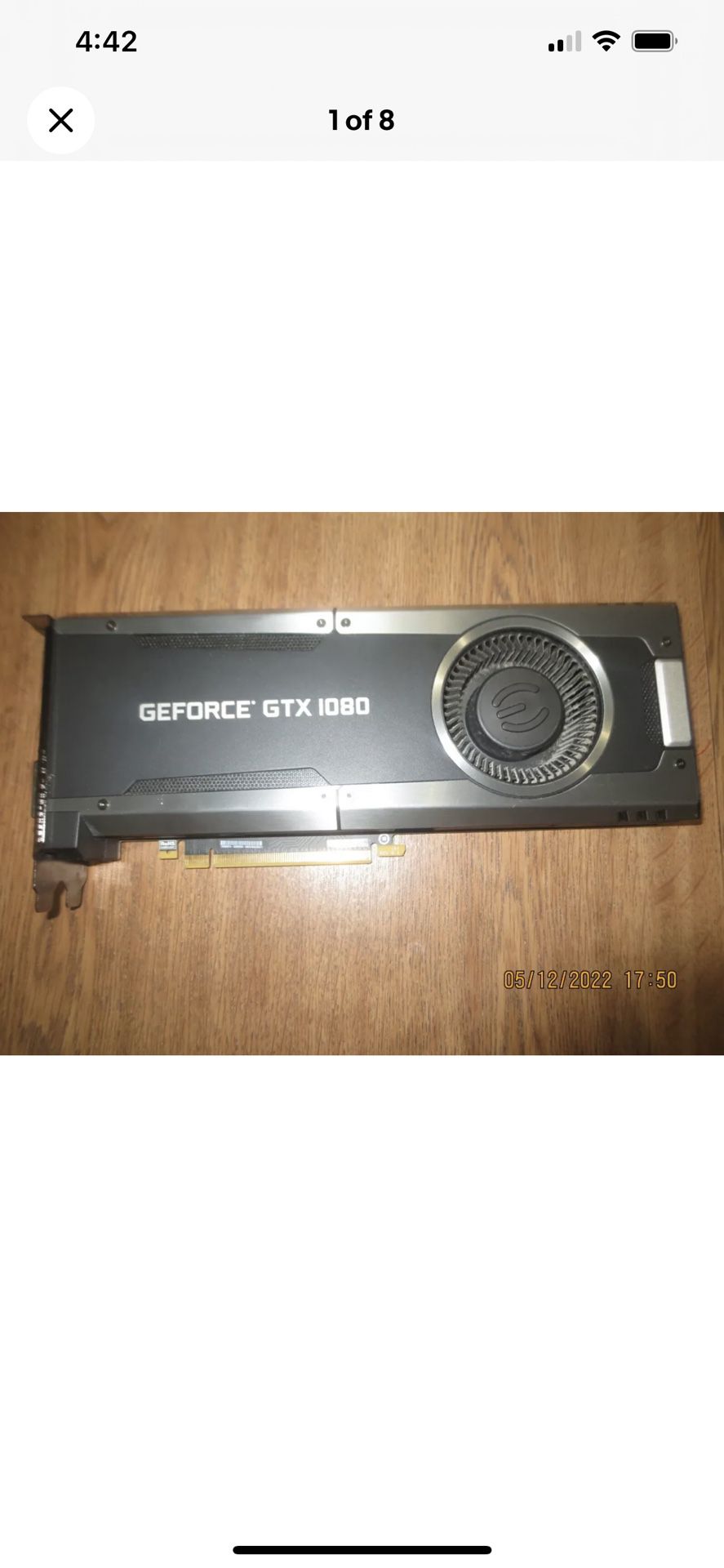 EVGA GeForce GTX 1080 GTX1080 SC GAMING, 08G-P4-5182-BR 8GB GDDR5X