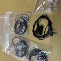 4-NEW 2PIN Earpiece Headset PTT MIC for Motorola Radio CLS1450 CP200 GP300 SP50