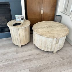 End Table And Ottoman Set