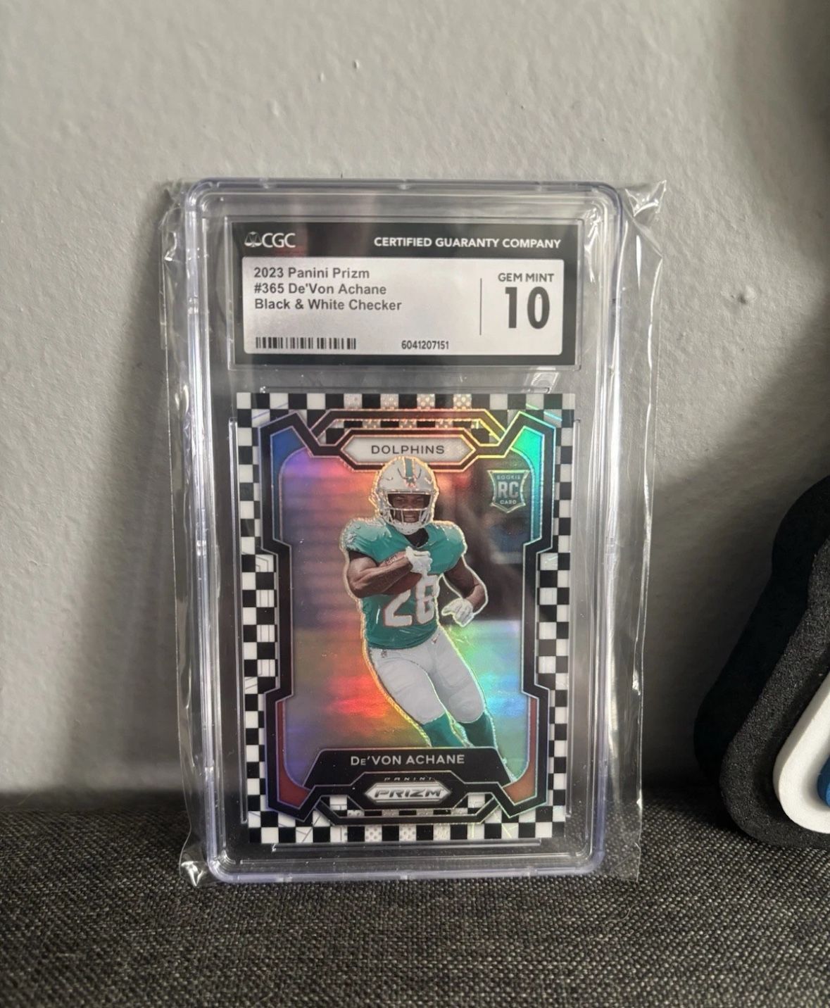 Devon Achane Rookie Checkerboard cgc 10