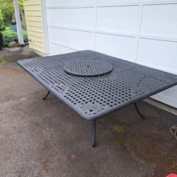 Agio 90 x 64 cast Aluminum patio table - $250