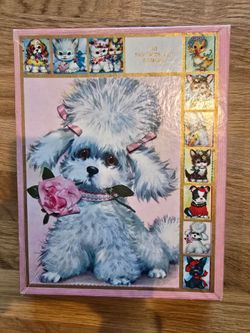 Complete Vintage 1960s Assorted Animal Greeting Cards Box Set - Excellent!