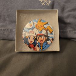 Pokemon Dawn Ash and ,Pikachu Pin For Display.