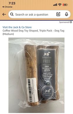 Jacks Snacks Coffee Wood Dog Chew Triple Pack