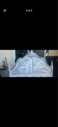 Vintage sold wood headboard  80 or OBO