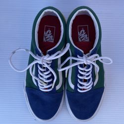 VANS Old Skool Yacht Club Unisex Sneakers Blue/Green/Yellow/Red Size 9.5 Womens