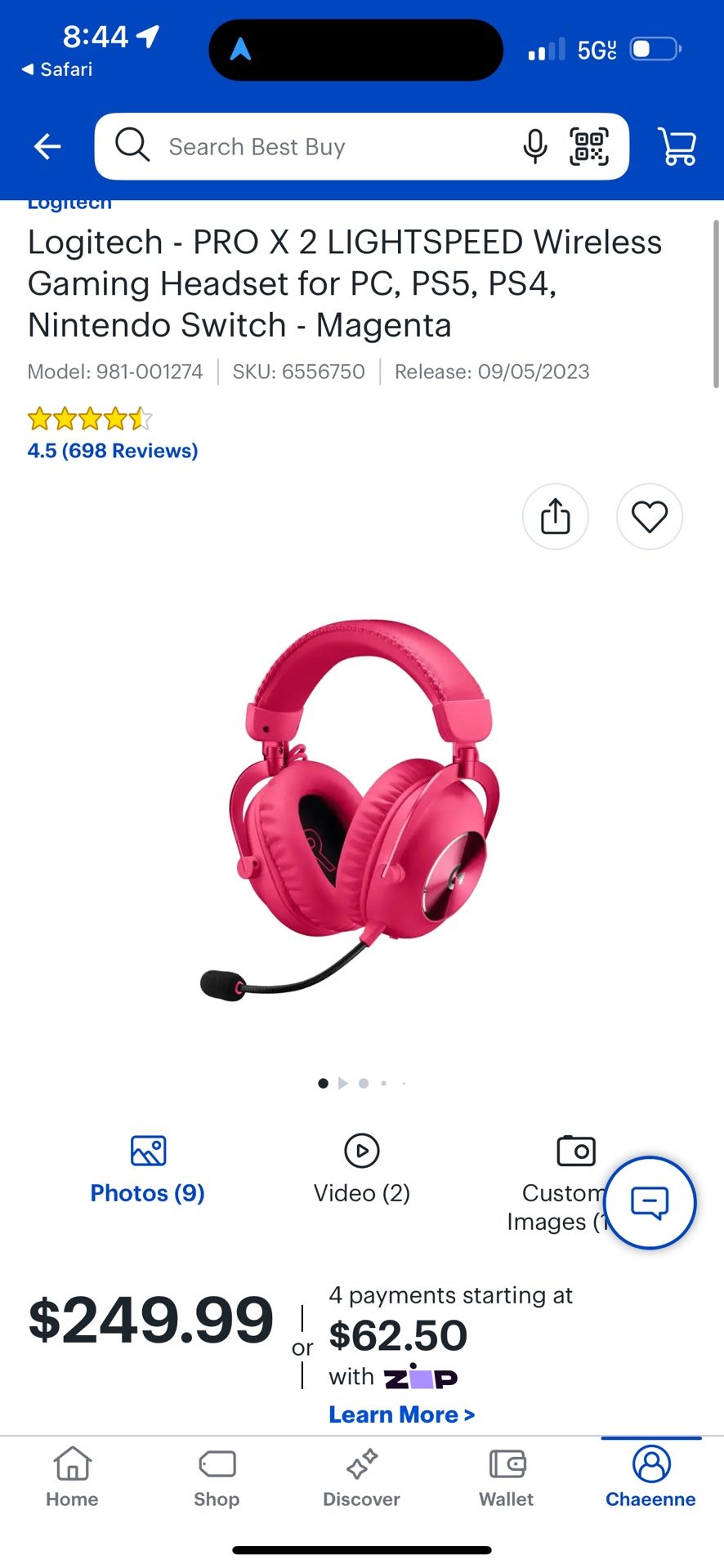 Logitech - PRO X 2 LIGHTSPEED Wireless Gaming Headset for PC, PS5, PS4, Nintendo Switch - Magenta