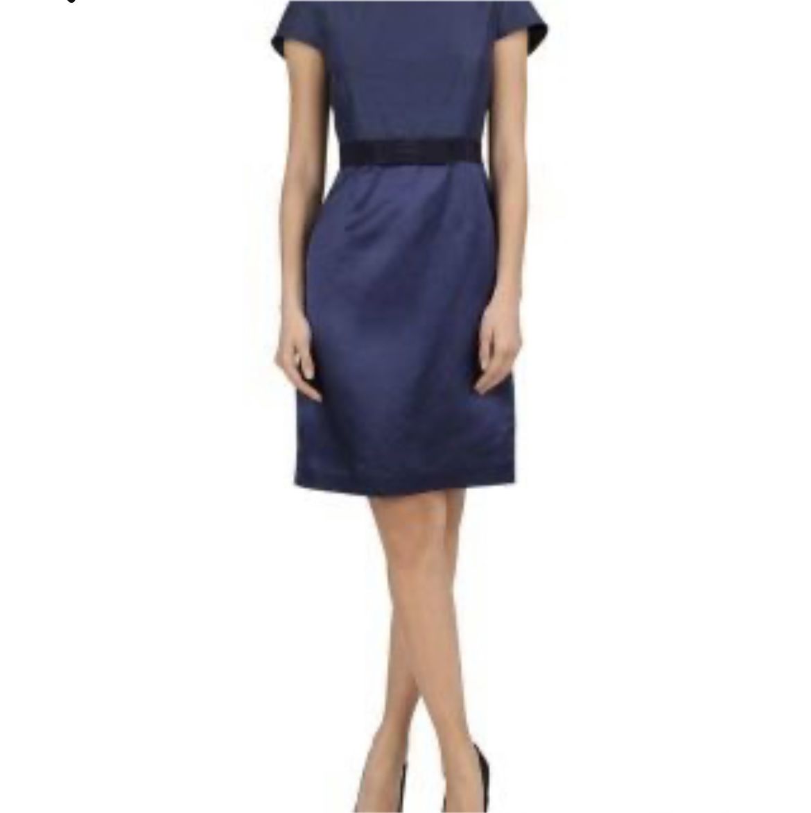 Gerard Darel Blue Linen Blend Dress - Size 10