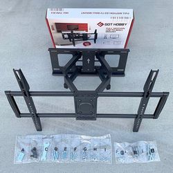 (NEW) $39 Full Motion 37”-75” TV Wall Mount Swivel Tilt VESA 600x400mm, Max Load 110 Lbs