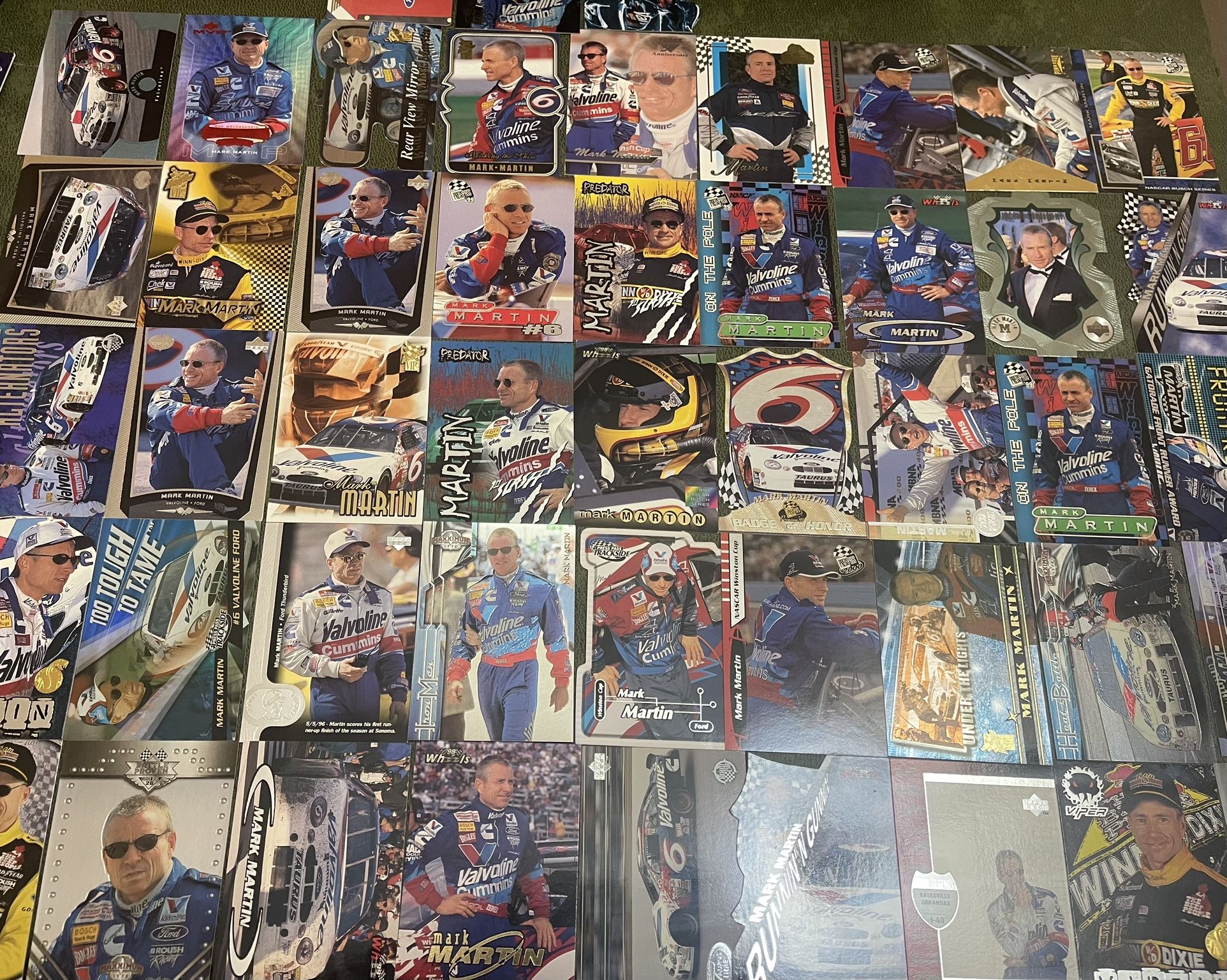 Awesome lot of 48 Mark Martin NASCAR Cards