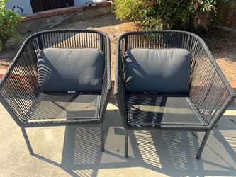 Project 62 outdoor Lounge Chairs with Cushions