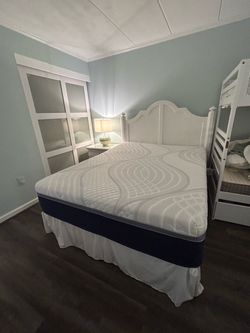 Queen size mattress with headboard