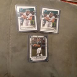 Jalen Hurts 3 Card Rookie Optic Lot