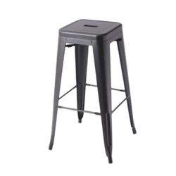 New Metal Bar Stools Set Of 2 Black