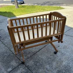 Old School Rocking Crib For Baby