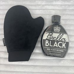 Bella Black Tanning Lotion And Application Mitt