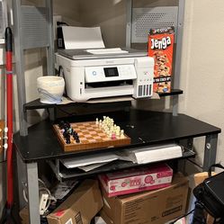 Element Corner Computer Tower; Computer Desk With 3 Shelf’s 