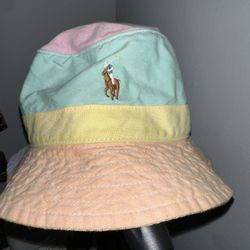 Polo Ralph Lauren Paneled Safari Bucket Hat Cap - Multicolor Oxford Material