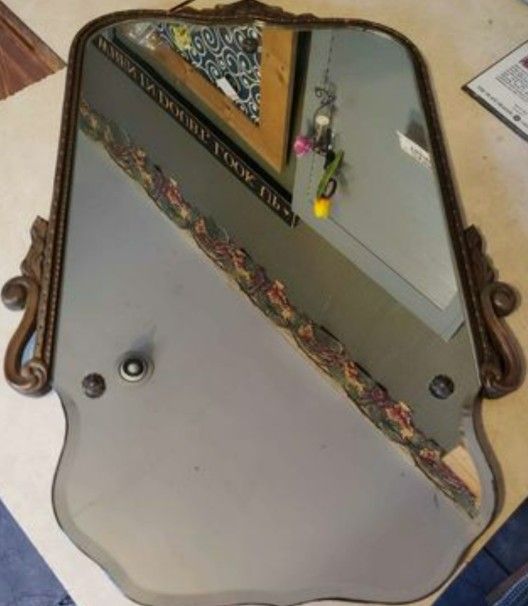 ANTIQUE PITTSBURGH PLATE GLASS COMPANY WORKS GOLDEN GILT MIRROR. MMA#2 WORKS#4. MARCH 5 1934