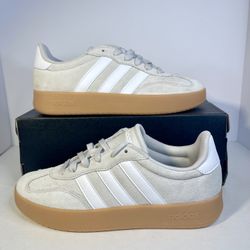 Adidas Barreda Grey White Gum Mens’ Suede Sneakers