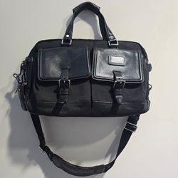 TUMI Bedford Marley 29210D Black Ballistic Nylon & Leather Business Briefcase