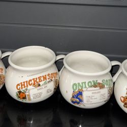 Vintage Soup Recipe Mugs (set of four)