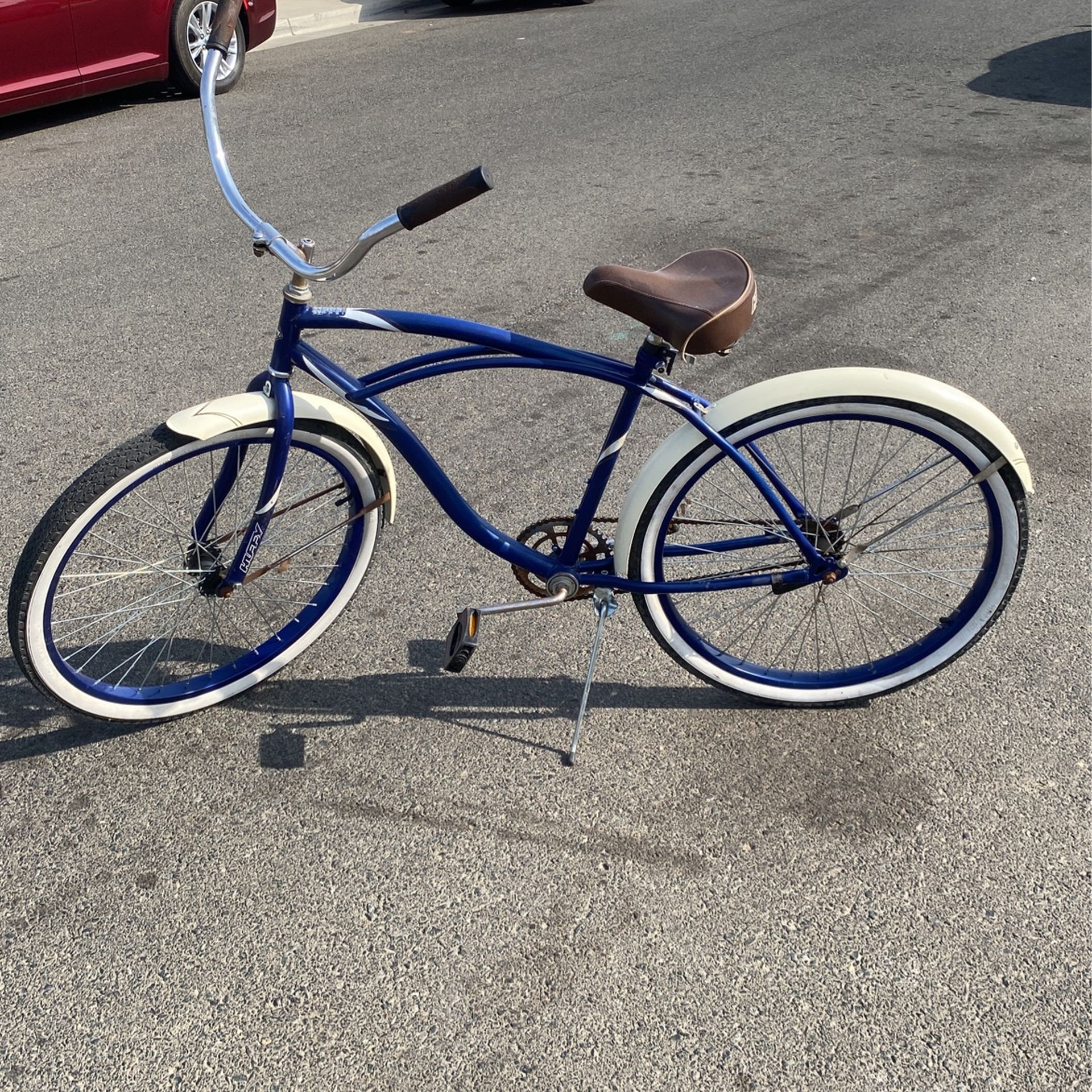 Blue huffy beach cruiser hotsell