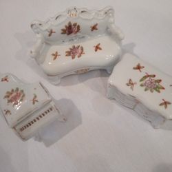 Vintage Ceramic Porcelain Dollhouse Furniture