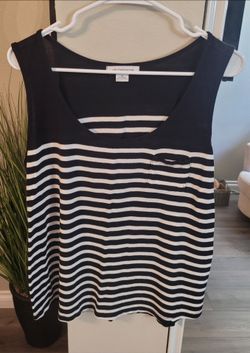 Liz Claiborne Striped Sleeveless Top XL