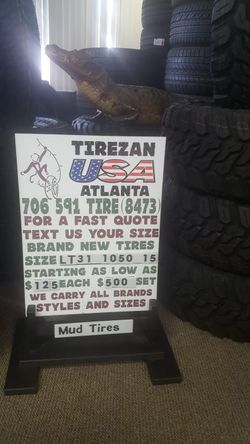 31 1050 15 Brand new tire tires $125 each/$499 for a set of 4