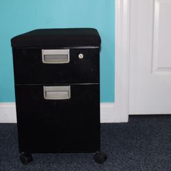Small 2 Drawer File Cabinet with Fabric Top