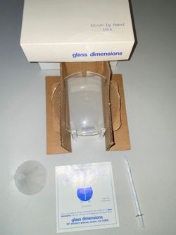 Vtg New GLASS DIMENSIONS 5" CLEAR ILLUSION LIGHT OIL LAMP