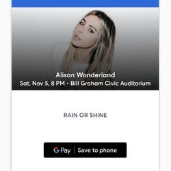 Alison Wonderland Ticket 