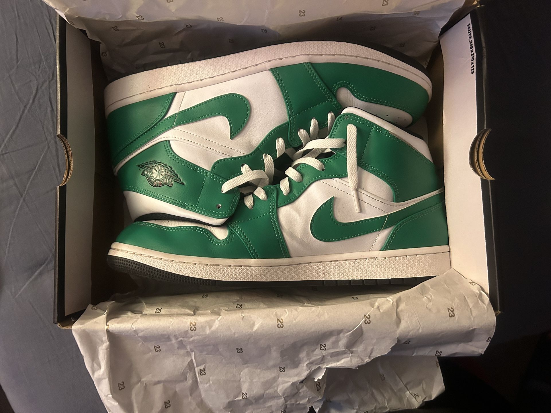 Jordan Mid Lucky Green Size 13