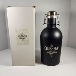 Genuine Gurkha Beer Growler Metal Insulated Empty Aluminum Container USA BLACK
